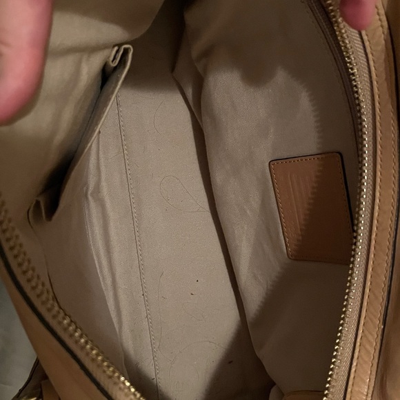 Coach Light Brown Leather Satchel - Picture 3 of 4